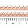 UV Plating Pearlized Glass Pearl Beads Strands GLAA-F128-01A-T7-2
