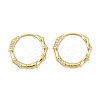 Bamboo Brass Micro Pave Clear Cubic Zirconia Hoop Earrings EJEW-D348-03G-2