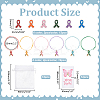 Mental Health Awarenes Theme Alloy Enamel Awareness Ribbon with Word Hope Charm Braided Bead Bracelets Kits SJEW-WR00001-2
