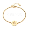 201 Stainless Steel Tree of Life Link Bracelet with 304 Stainless Steel Box Chains for Women BJEW-JB08281-01-1