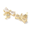 Brass Micro Pave Cubic Zirconia Pendants KK-F872-15G-01-2