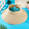 1Pc Women Straw Floppy Wide Brim Sun Hat AJEW-TA0002-59A-5