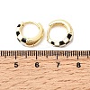 Tartan Pattern Brass Enamel Hoop Earrings for Women LS-EJEW-G460-01G-5