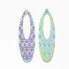 Ion Plating(IP) 304 Stainless Steel Filigree Big Pendants X-STAS-S108-82-2
