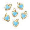 Rack Plating Brass Enamel Pendants KK-E015-08G-03-1