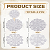 4Pcs 4 Styles Cup Mat Cotton Coaster AJEW-LP0005-98B-2