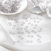 100Pcs 304 Stainless Steel S Hook Clasps FIND-LP0003-44-1