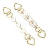 2Pcs 2 Styles Alloy Enamel Heart Butterfly Link Chain Bag Extender Chains FIND-YW0008-10A-1