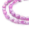 Opaque Baking Paint Crackle Glass Beads Strands EGLA-S174-21-4