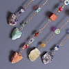 7 Chakra Tree of Life Natural Gemstone Chips Hanging Suncatchers HJEW-F023-02-4