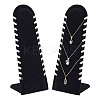 Wood Covered with Velvet Slant Back Necklace Display Stands EDIS-WH0016-059-1