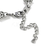 304 Stainless Steel Oval & Knot Link Bracelets for Men Women BJEW-G725-01P-3