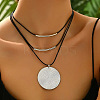 Ethnic Style Disc Alloy Pendant Necklaces FS-WGACE74-02-1