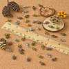 48Pcs 4 Colors Tibetan Style Alloy Pendants TIBEP-YW0001-80-4