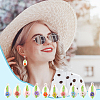 30Pcs 10 Colors Natural Cowrie Shell Pendants PALLOY-GO00047-6