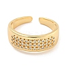 Clear Cubic Zirconia Open Cuff Ring RJEW-L121-019G-2