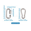 6Pcs 2 Style 304 Stainless Steel Rock Climbing Carabiners STAS-TA0001-33P-7