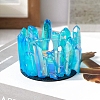 Electroplated Natural Quartz Crystal Candle Holder PW-WG59F09-06-1