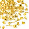 30Pcs 3 Size Iron Stud Earring Findings FIND-YW0003-94G-2
