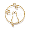 Zinc Alloy Kitten Open Back Bezel Pendants LS-PALLOY-I126-02-1