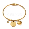 304 Stainless Steel Charm Bangles for Women BJEW-G770-02G-4