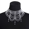 Bohemian Style Glass Multi Layered Choker Necklaces for Women FS-WG32393-02-1