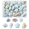 Glazed Porcelain Beads Strands PORC-FS0001-13-1