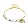 Brass European Bracelets BJEW-C080-02G-03-1