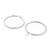 Non-Tarnish Ring 304 Stainless Steel Hoop Earrings for Women Men EJEW-B049-01I-P-2