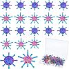 20Pcs 2 Style Rainbow Color Iron Pendants IFIN-FH0001-57-1