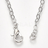 Brass Cable Chain Necklaces X-MAK-T006-05P-1