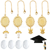 Acrylic & Alloy Graduation Cap Pendant Decorations HJEW-SP00005-1