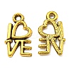 For Valentine's Day Tibetan Style Alloy Antique Golden Charms GLF0299Y-1
