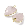 Natural Rose Quartz Pendants G-G012-11G-02-3