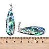 Natural Paua Shell Pendants KK-C135-05B-3