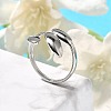 304 Stainless Steel Open Cuff Rings for Unisex RJEW-R010-07S-1