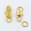 Brass Lobster Claw Clasps KK-KK802-G-1