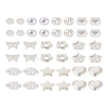 Biyun 500Pcs 10 Style ABS Plastic Imitation Pearl Beads KY-BY0001-02-28