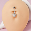 304 Stainless Steel with Crystal Rhinestone Belly Rings FS-WG2C664-04-1