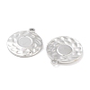 Non-Tarnish 304 Stainless Steel Pendant Cabochon Settings STAS-P364-09P-2
