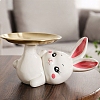 Ceramic Rabbit Tray Figurines PW-WG16126-02-1