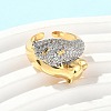 Brass Micro Pave Cubic Zirconia Rings RJEW-D307-04G-C-4