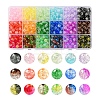 594pcs 18 Colors Transparent Crackle Acrylic Beads CACR-YW0001-04-1