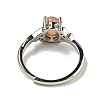 Oval Natural Sunstone Adjustable Rings RJEW-Q818-01P-02A-4