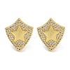 Rack Plating Brass Micro Pave Clear Cubic Zirconia Stud Earrings EJEW-I313-18B-G-1