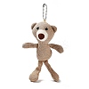 Cartoon PP Cotton Plush Simulation Soft Stuffed Animal Toy Bear Pendants Decorations HJEW-K043-03-2