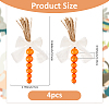 4Pcs Wooden Beaded Carrots for Easter Table Tiered Tray Decoration AJEW-FH0005-65A-2