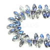 Electroplate Transparent Glass Beads GLAA-WH0039-59B-07-1