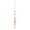 Cone Glass Big Pendant Decorations DJEW-PW0017-10A-1
