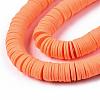 Flat Round Handmade Polymer Clay Beads CLAY-R067-12mm-11-4